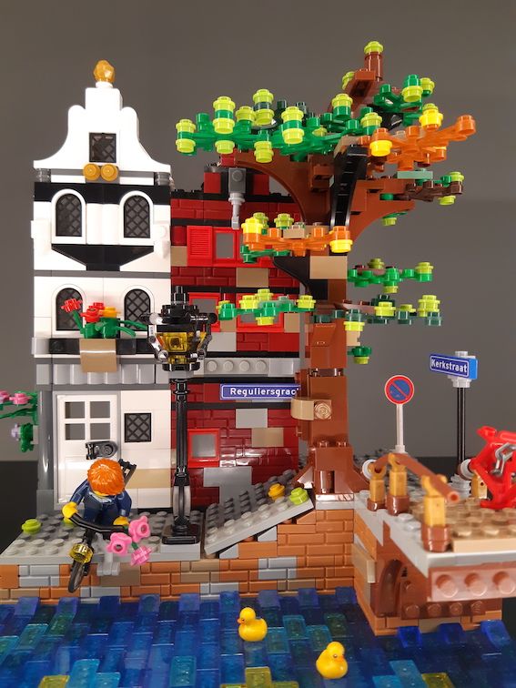 De foto van het LEGO-miniatuur is werk geïnspireerd op de film Fall II van Bas Jan Ader